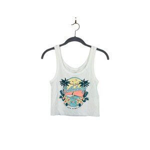 Billabong Crop Tank Top White NWOT Size Medium